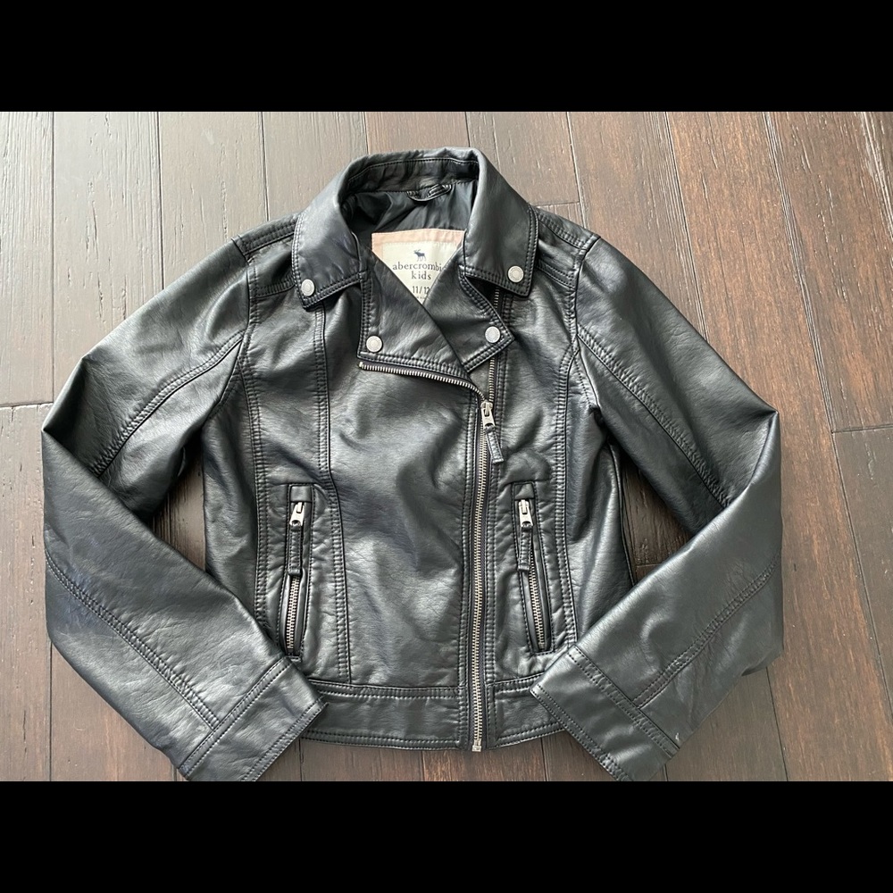 Abercrombie kids leather coat